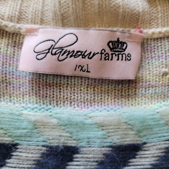 Womens Glamour Farms 1XL Open Front Boho Southwest Aztec Cardigan - Picture 2 of 7